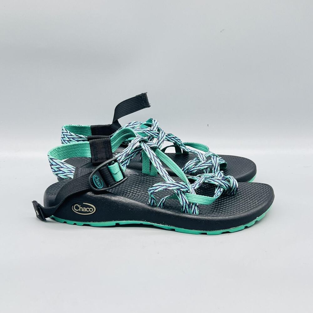 Chaco Sandals Womens 7 Green Polyester Strappy Adjustable Hiking Outdoor Shoes